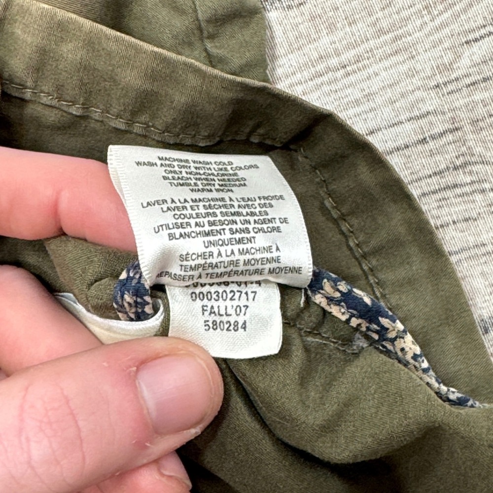 Vintage Old Navy Jacket Women's Small Olive Green Military Utility Field Coat - Picture 7 of 7